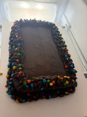 Chocolate sprinkle sheet